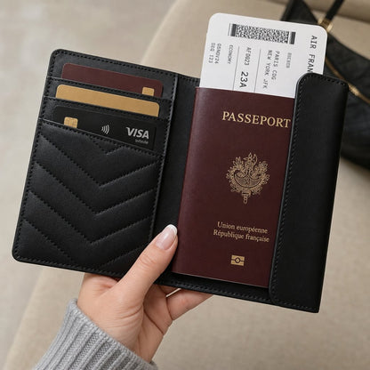 packshot noir — SafePass™ – Portefeuille Passeport Anti-RFID