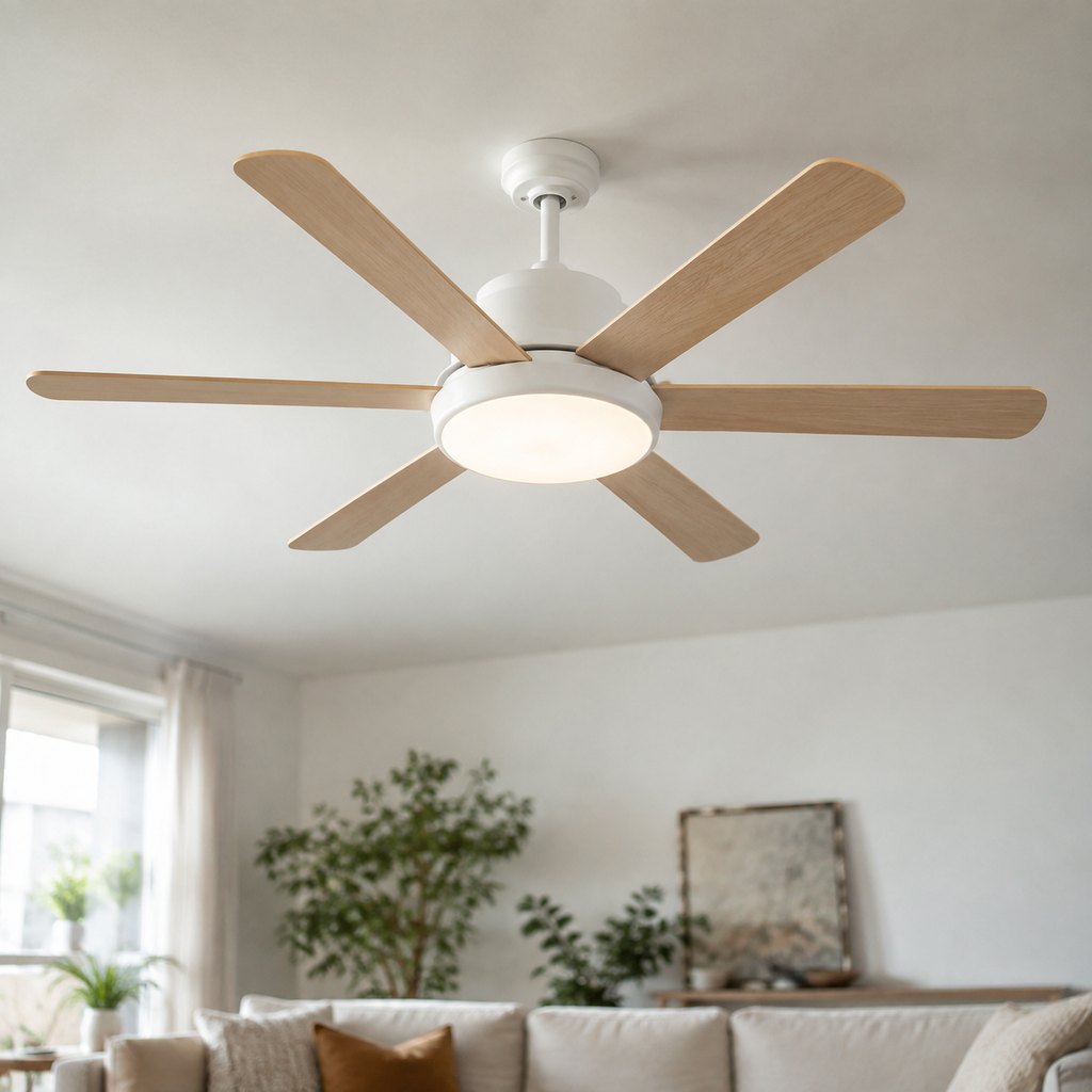 AeroLume™ – Ventilateur de Plafond à Pales Rétractables