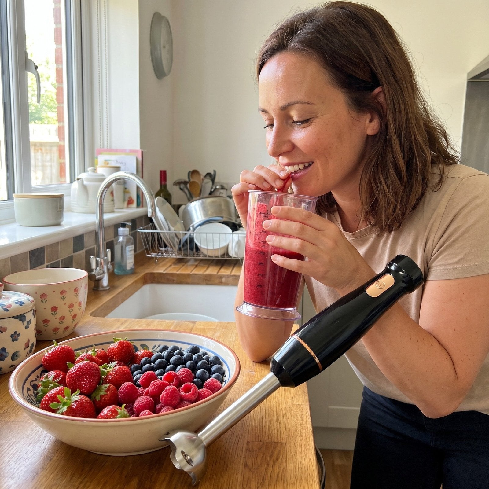Dégustation du smoothie
