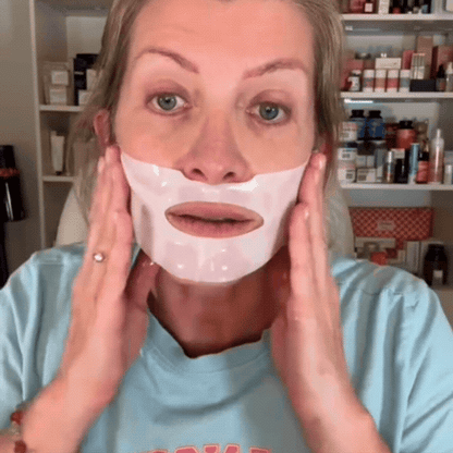 La pose du masque hydrogel