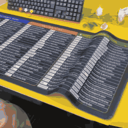 ShortMat™ – Grand Tapis de Souris avec Raccourcis Clavier