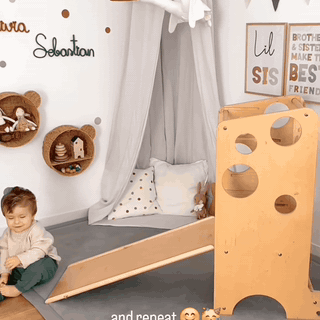 gif — Tour d'Observation Montessori Évolutive en Bois