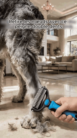 gif — PoilNet™ – Brosse 2 en 1 Démêlante et Anti-Poils pour Chien & Chat