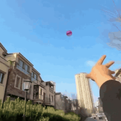 gif — Balle Volante Lumineuse LED — Effet Boomerang Anti-Choc