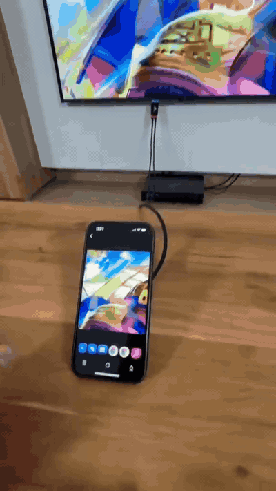 gif — Câble USB-C vers HDMI 4K@60Hz avec Charge PD 100W