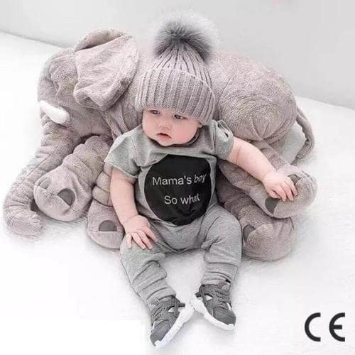couleur Gris — GéantCâlin™ – Peluche Éléphant XXL Ultra-Douce