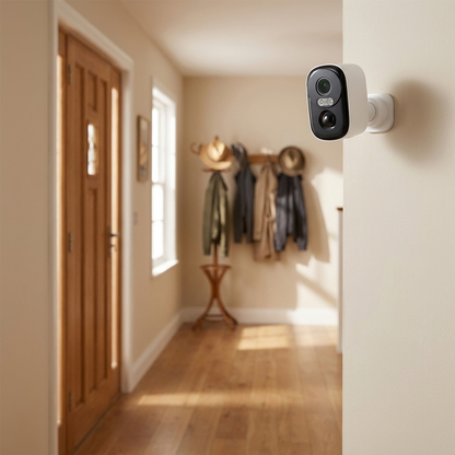 Caméra installée dans l'entrée de la maison