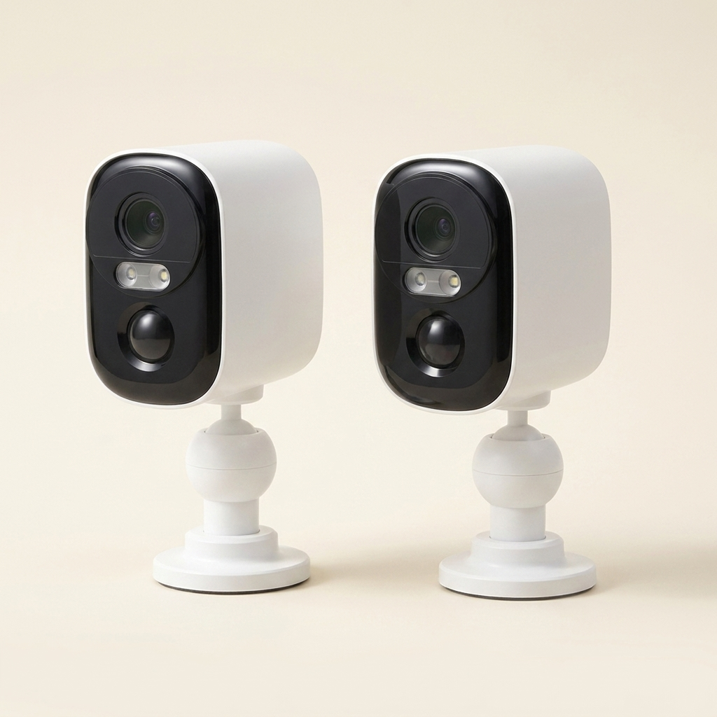 Le lot de deux caméras de vision nocturne sans fil