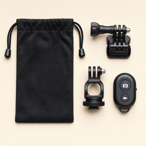 Kit créateur trépied 🎁 — housse + adaptateurs GoPro/caméra + télécommande Bluetooth