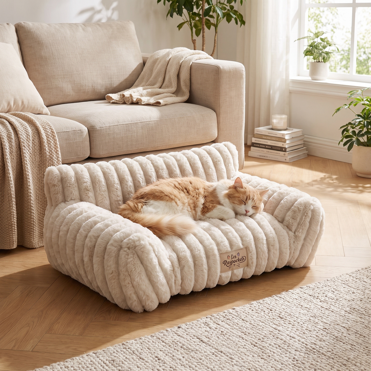 Panier Cocoon Moelleux pour Chat — Nid Anti-Stress Ultra-Doux