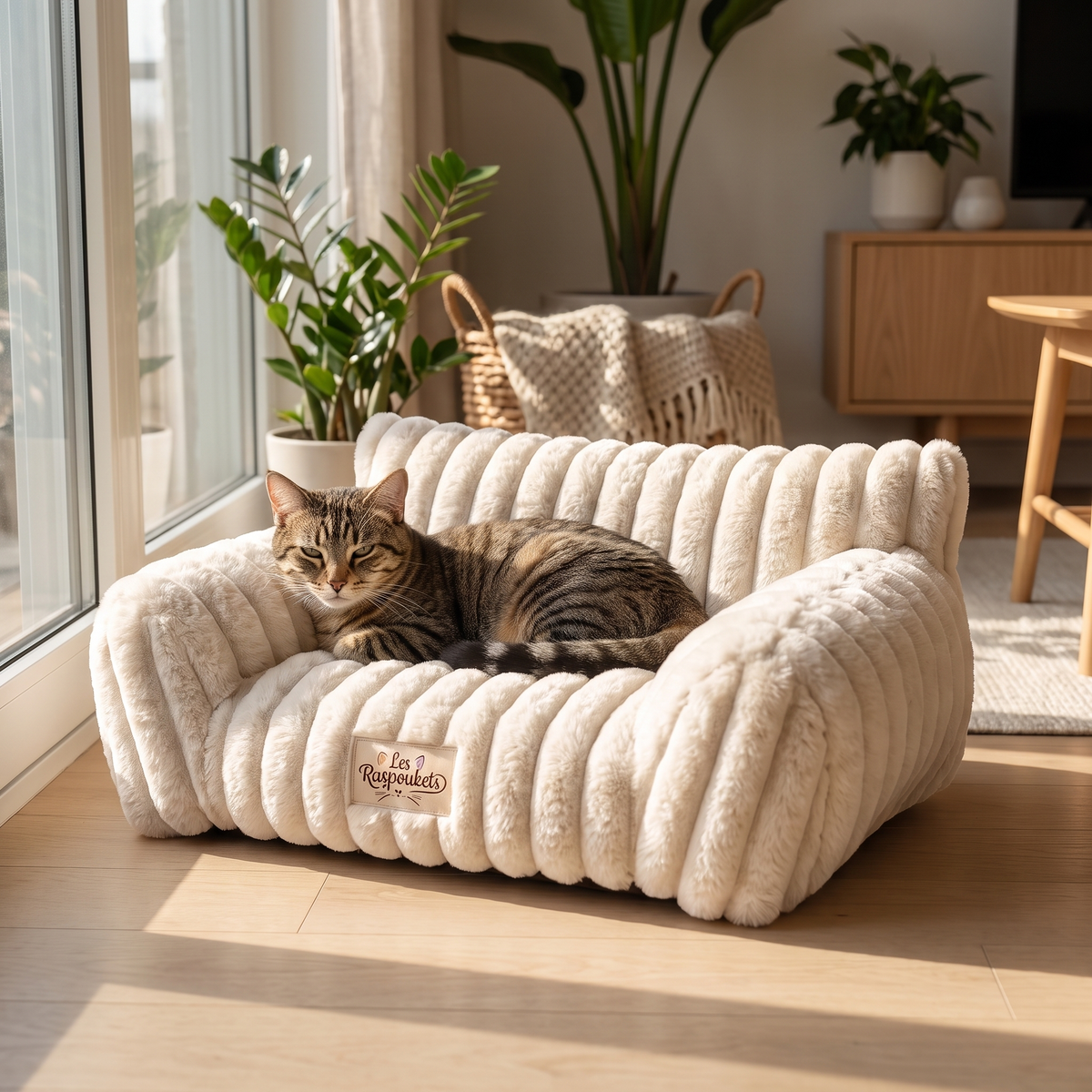 Panier Cocoon Moelleux pour Chat — Nid Anti-Stress Ultra-Doux