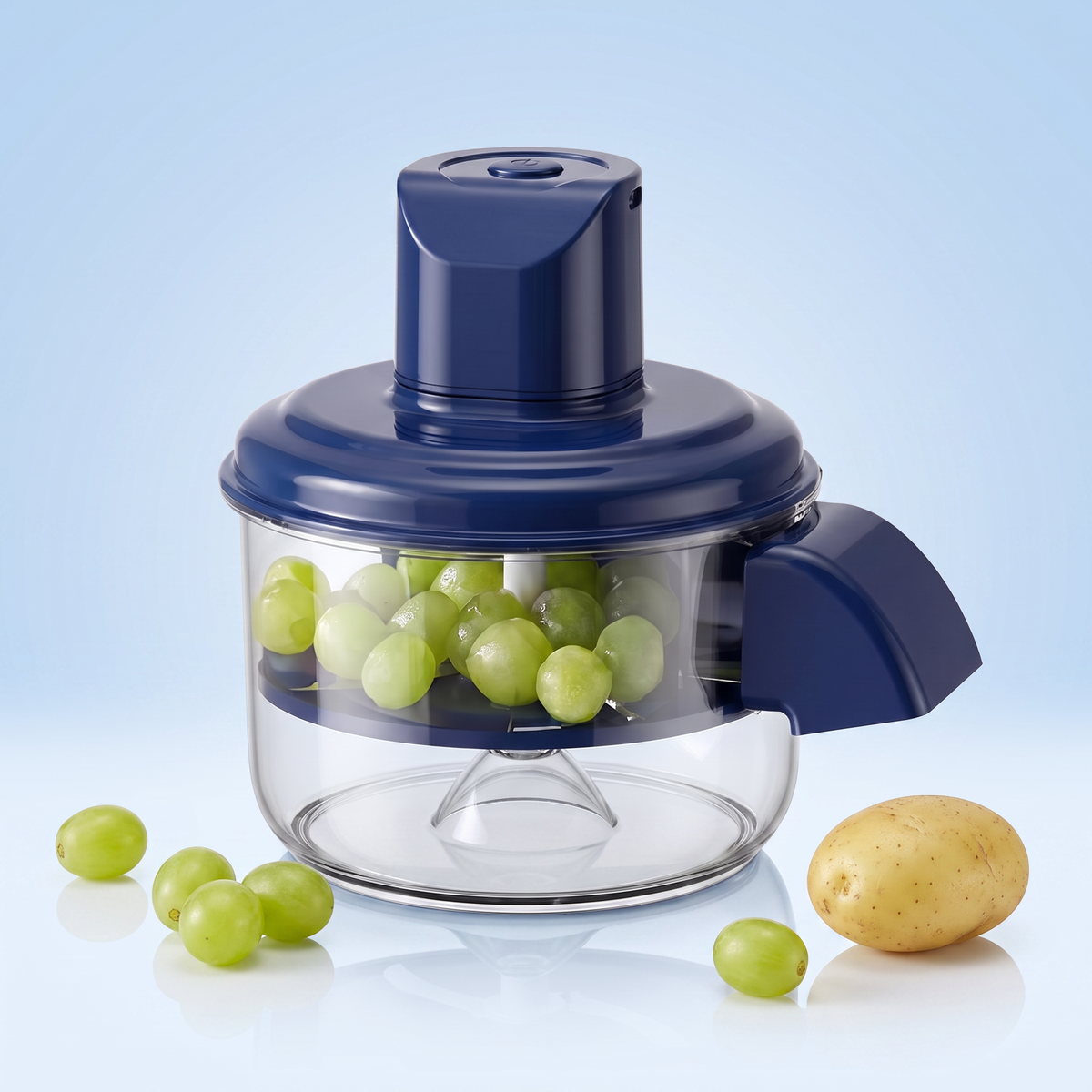 Éplucheur Électrique Automatique Transparent 5 Lames — Fruits & Légumes