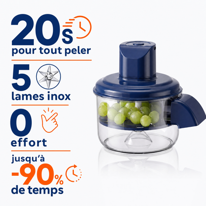 Éplucheur Électrique Automatique Transparent 5 Lames — Fruits & Légumes