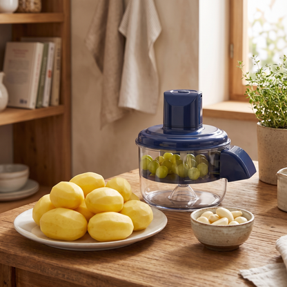 Éplucheur Électrique Automatique Transparent 5 Lames — Fruits & Légumes