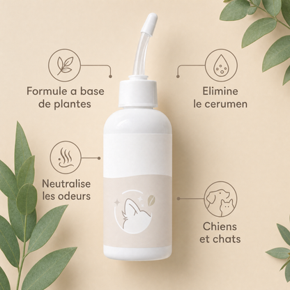 Nettoyant Auriculaire Naturel pour Chiens & Chats