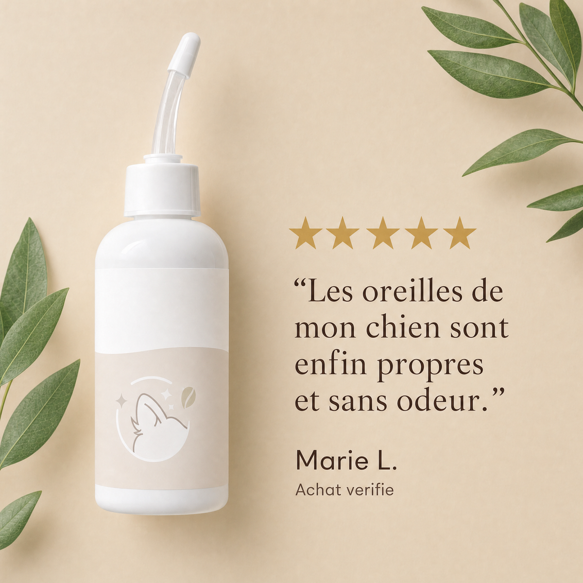 Nettoyant Auriculaire Naturel pour Chiens & Chats