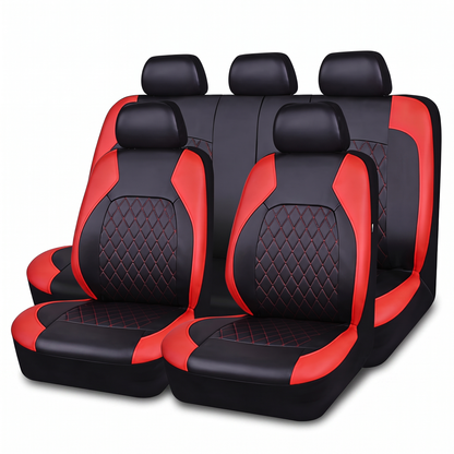 Ensemble 9 Housses de Siège Auto en Cuir – Kit Universel Avant + Arrière