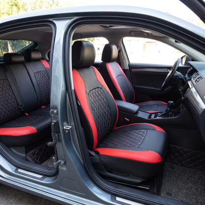 Ensemble 9 Housses de Siège Auto en Cuir – Kit Universel Avant + Arrière