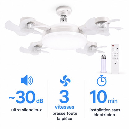 Ventilateur de plafond LED avec télécommande - stats