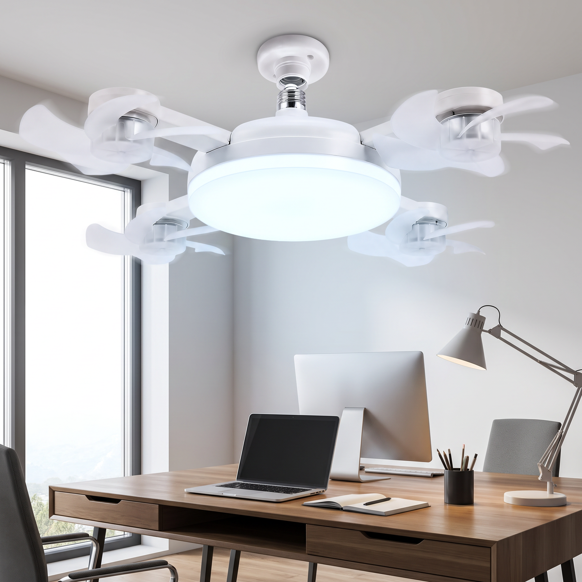 Ventilateur de plafond LED avec télécommande - usage2
