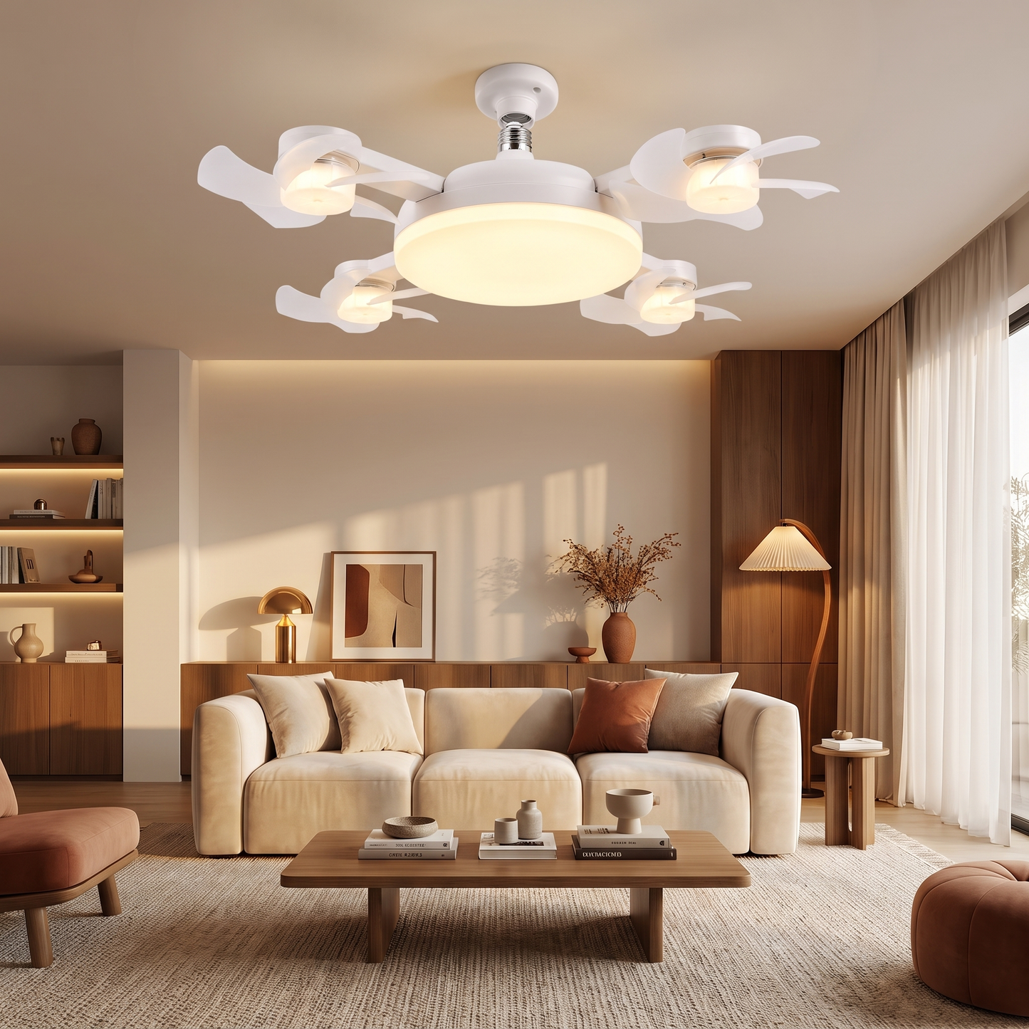 Ventilateur de plafond LED avec télécommande - section