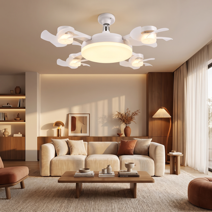 Ventilateur de plafond LED avec télécommande - section
