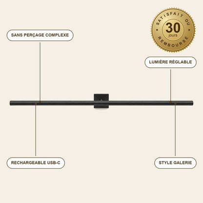 infographie — LumiCadre™ – L'applique sans fil qui sublime vos tableaux