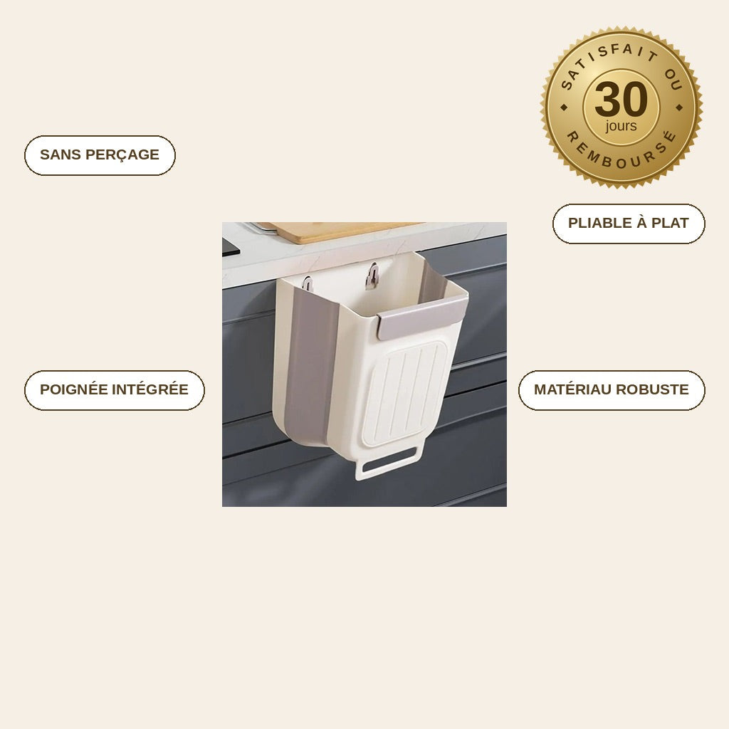 CleanHang™ – Poubelle de Cuisine Suspendue Pliable