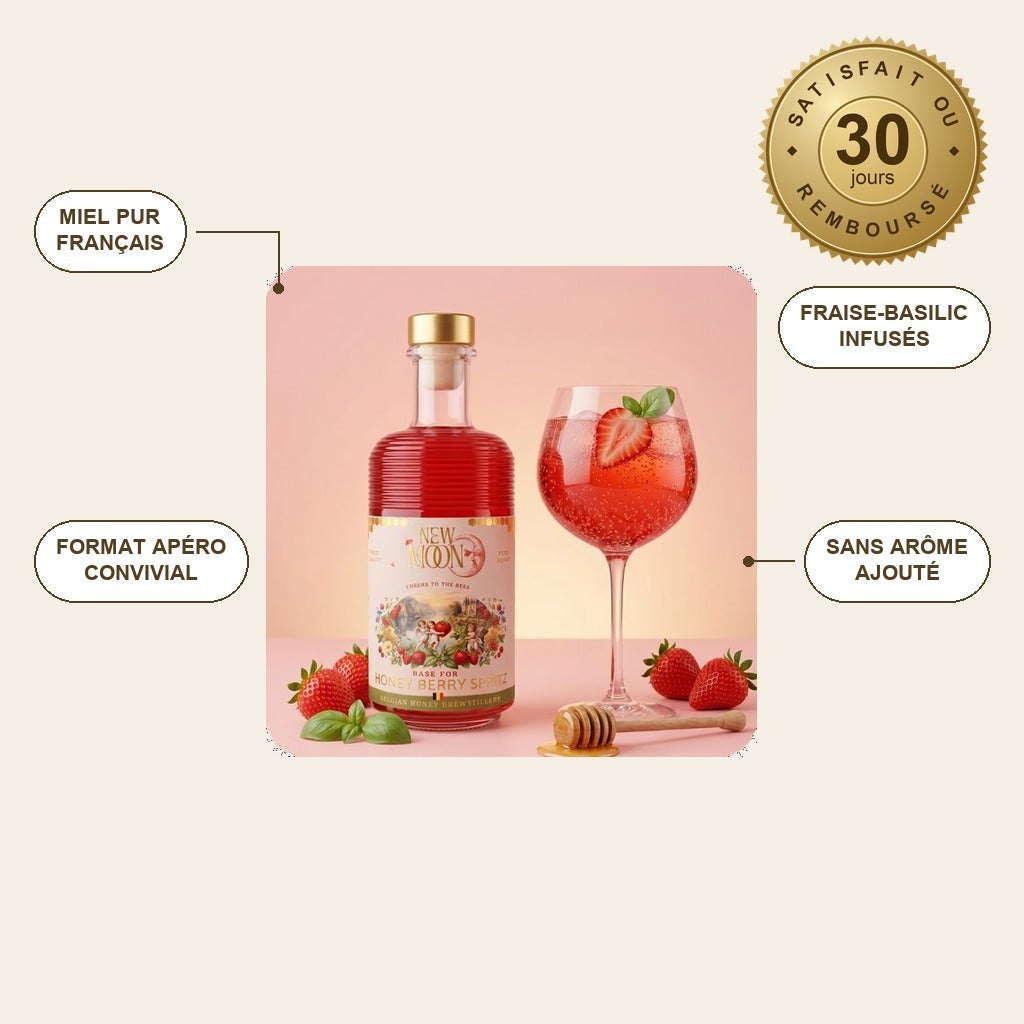 infographie — Sirop Spritz Miel & Fraise-Basilic