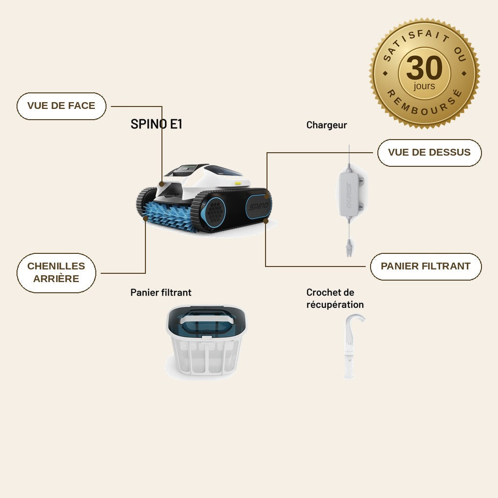 infographie — Robot Nettoyeur de Piscine Automatique AquaGlide™