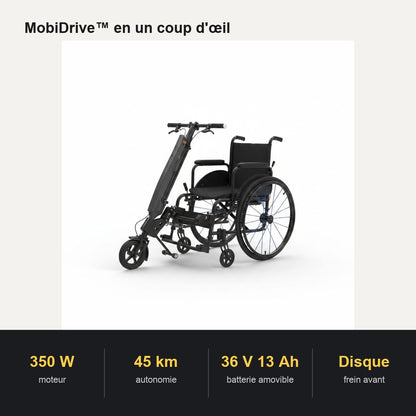 MobiDrive™ 350W – Handbike Électrique Universel pour Fauteuil Roulant