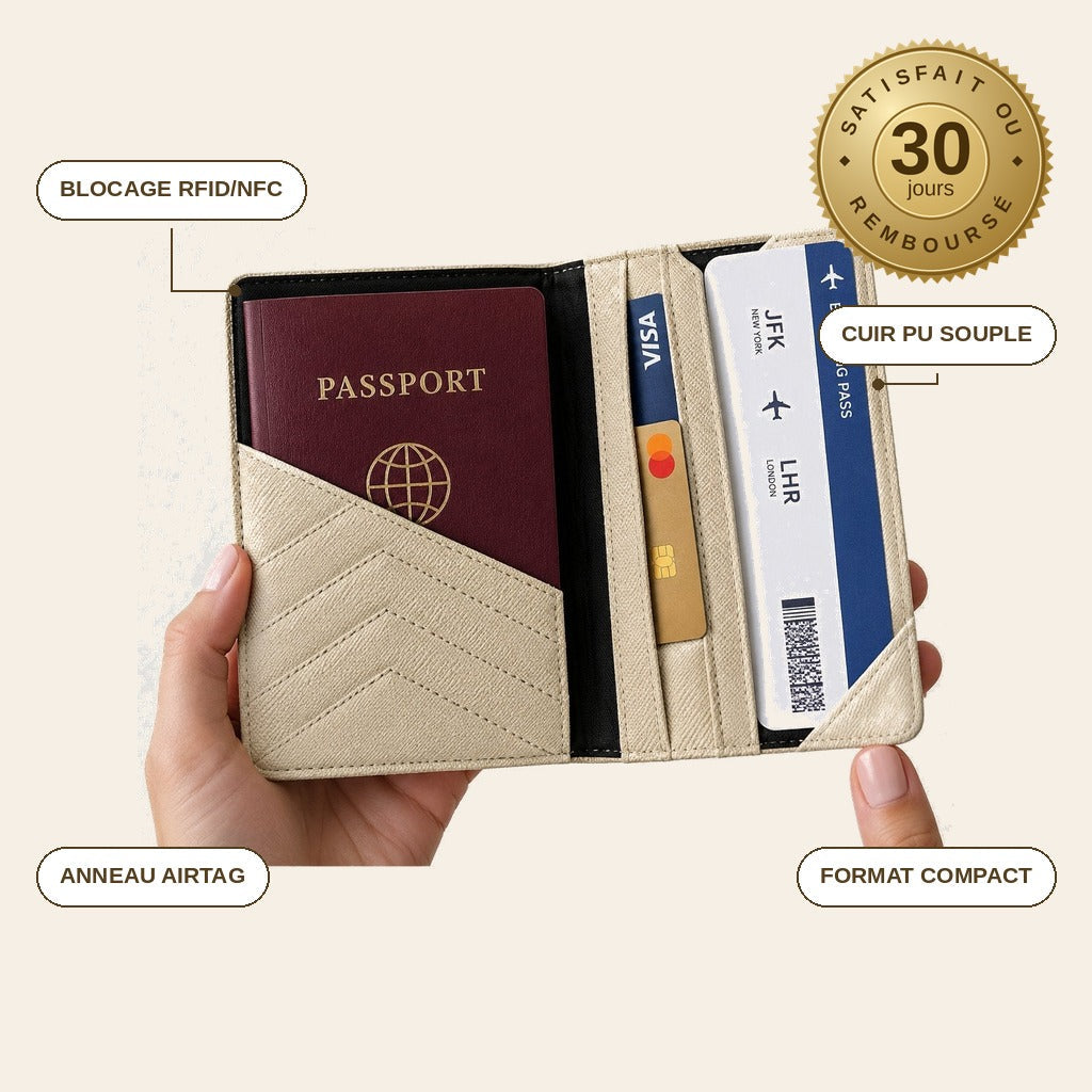 SafePass™ – Portefeuille Passeport Anti-RFID