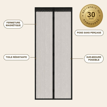 infographie — NetGardien™ – Moustiquaire Magnétique pour Porte