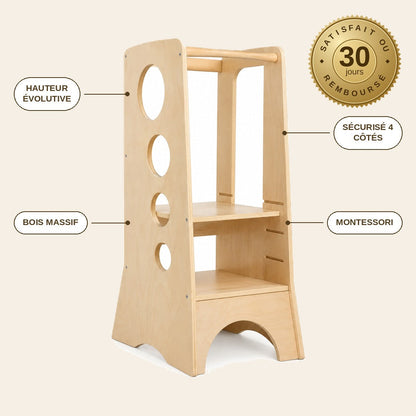 Tour d'Observation Montessori Évolutive en Bois