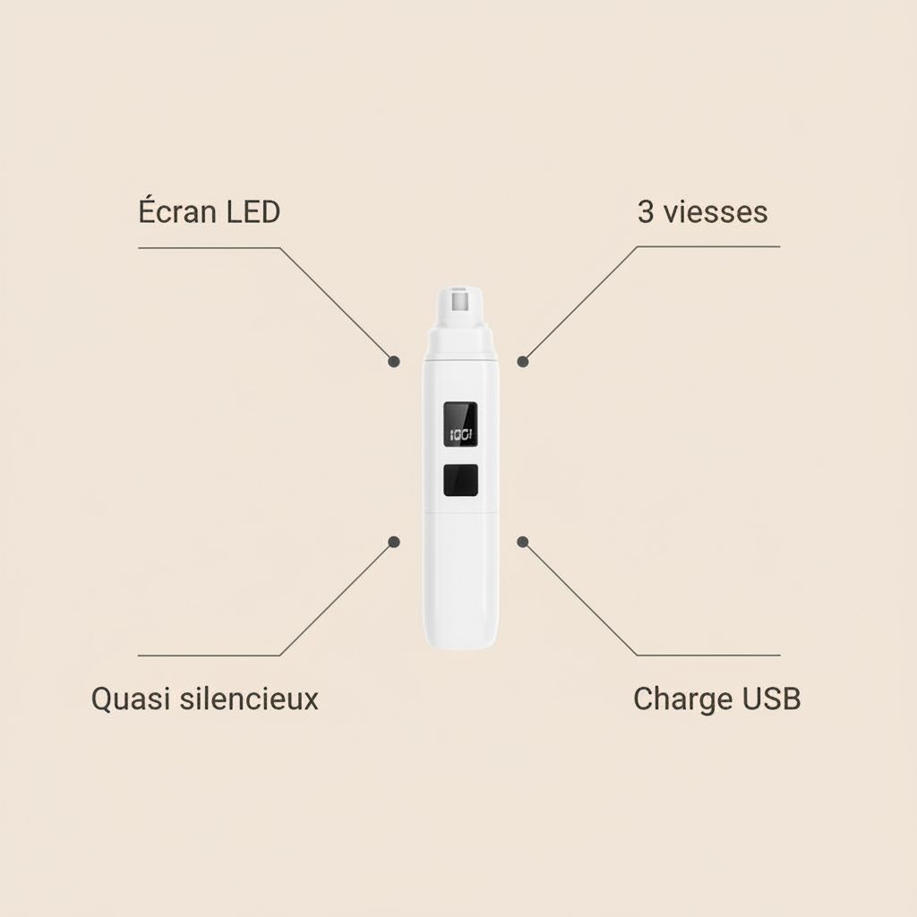PattePro™ – Coupe-Ongles Électrique Chien & Chat avec Écran LED