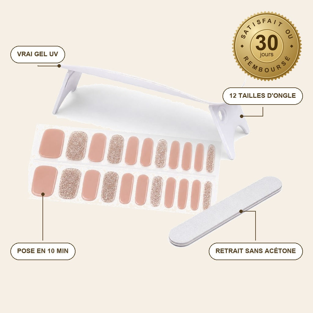GlossStrip™ – Bandes de Gel Semi-Durci pour Ongles