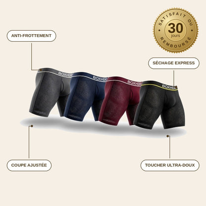 infographie — Boxer Homme en Fibre de Bambou – Anti-Frottement & Forme Garantie
