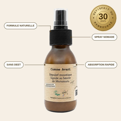 infographie — Répulsif Anti-Moustique Naturel au Beurre de Murumuru – Spray 90 ml