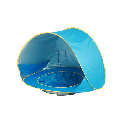 Tente de plage pop-up bébé avec piscine intégrée, vue d'ensemble