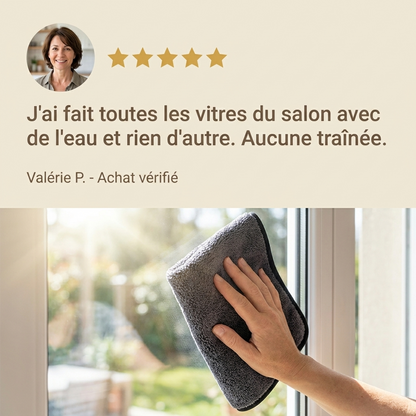 Avis client vérifié 5 étoiles — MiroClean – Chiffon Vitres Sans Trace