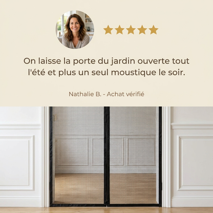 Avis client verifie 5 etoiles - moustiquaire magnetique de porte