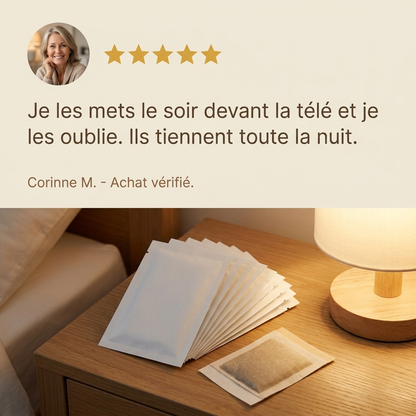 Avis client vérifié 5 étoiles — NuitPure – Patchs Pieds pour la Nuit