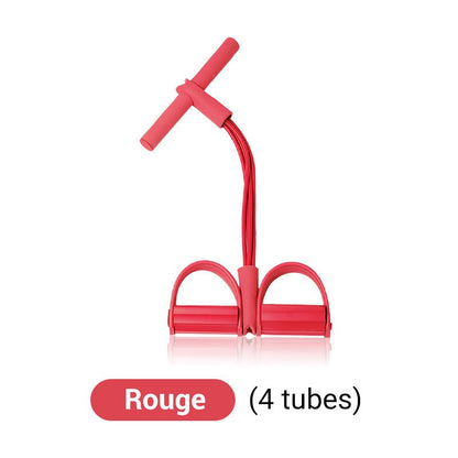 couleur Rouge — FlexTract™ – Étireur de Jambes à Pédale avec Bandes de Résistance