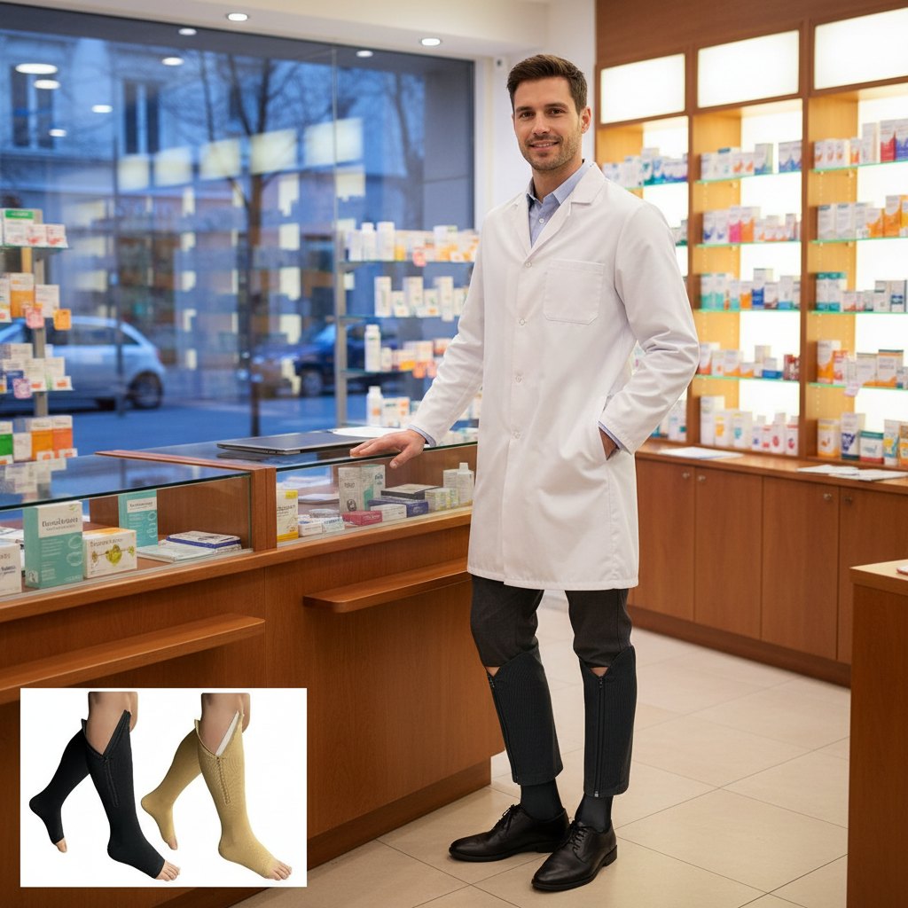 ZipFlex™ – Bas de Contention à Fermeture Éclair 15-20 mmHg