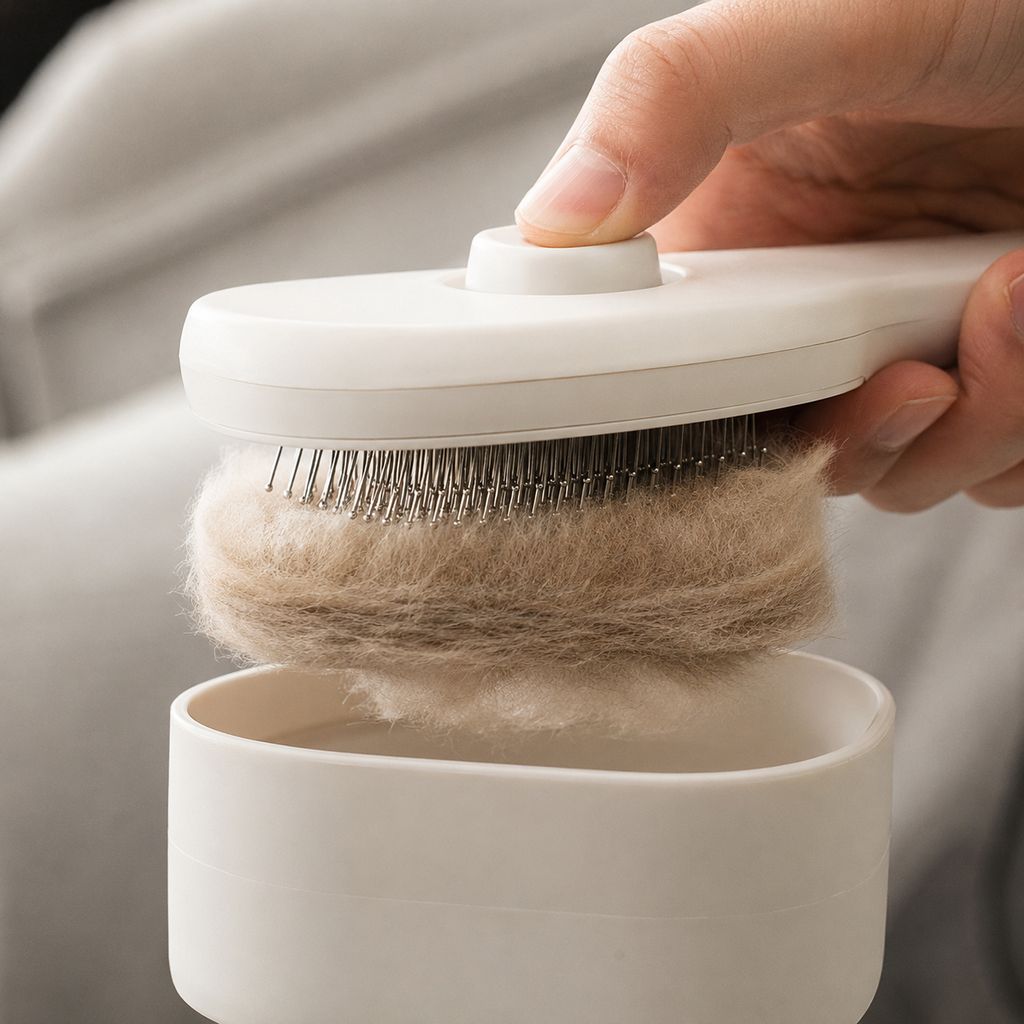 PoilStop™ – Brosse Autonettoyante pour Chien et Chat