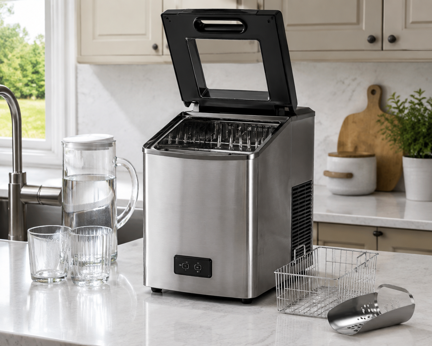 GlaceoPro™ – Machine à Glaçons Inox 25 kg/24 h