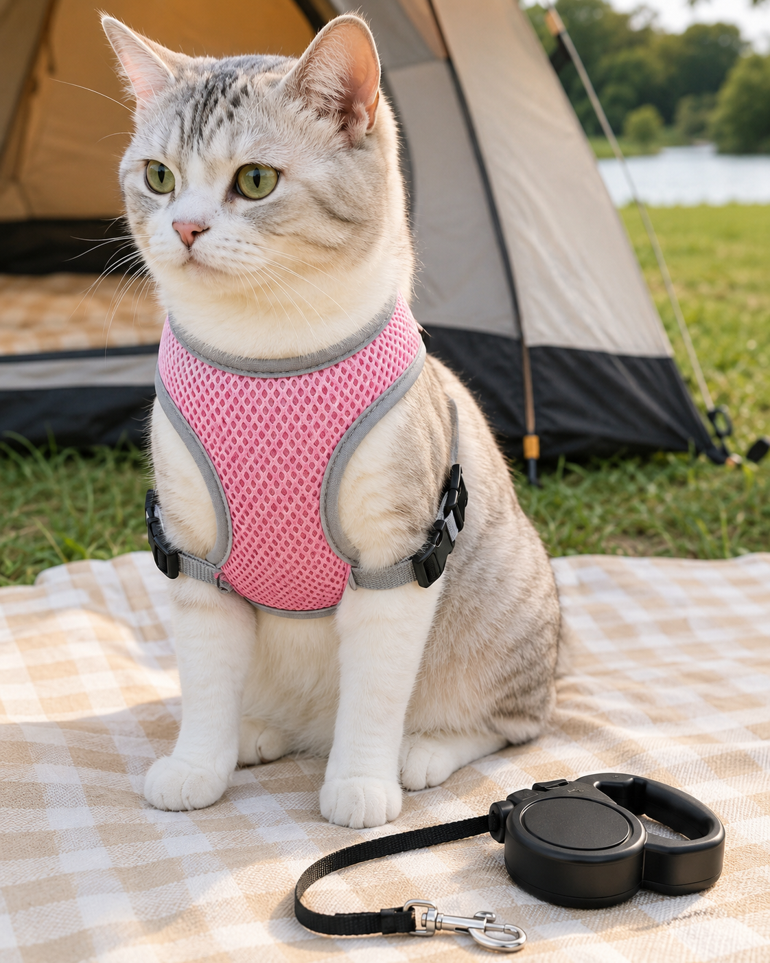 FelinGo™ – Harnais Anti-Fugue pour Chat avec Laisse