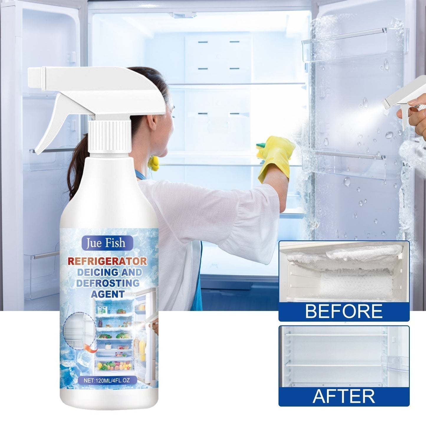 IceOff™ – Spray Dégivrant Congélateur (Spatule Offerte)