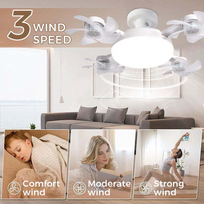 AeroLume™ – Ventilateur de Plafond LED à Pales Pliables