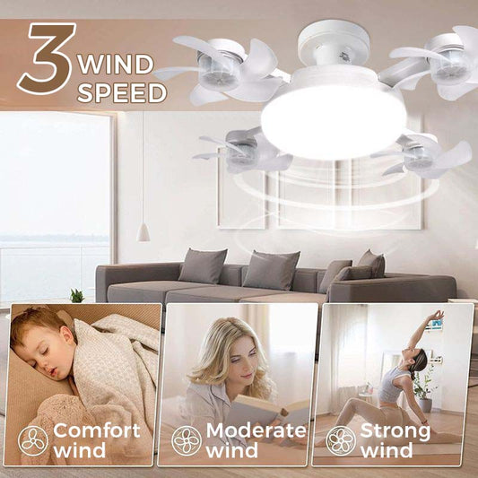 AeroLume™ – Ventilateur de Plafond LED à Pales Pliables